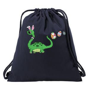 Dinosaur Bunny Ears Easter Egg Hunting Brontosaurus Spring Gift Drawstring Bag