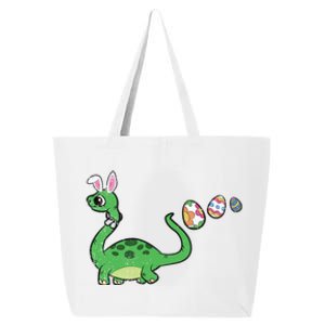 Dinosaur Bunny Ears Easter Egg Hunting Brontosaurus Spring Gift 25L Jumbo Tote