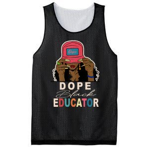 Dope Black Educator Black Girl Women Black History Month Mesh Reversible Basketball Jersey Tank