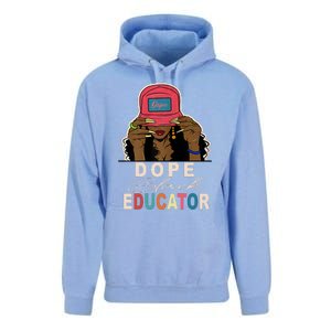 Dope Black Educator Black Girl Women Black History Month Unisex Surf Hoodie