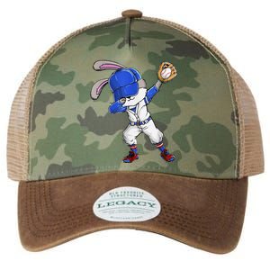 Dabbing Bunny Easter Day Baseball Catcher Happy Easter Legacy Tie Dye Trucker Hat