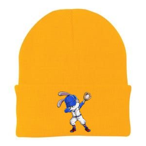 Dabbing Bunny Easter Day Baseball Catcher Happy Easter Knit Cap Winter Beanie