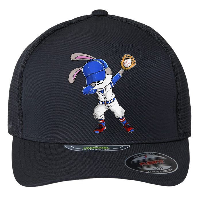 Dabbing Bunny Easter Day Baseball Catcher Happy Easter Flexfit Unipanel Trucker Cap