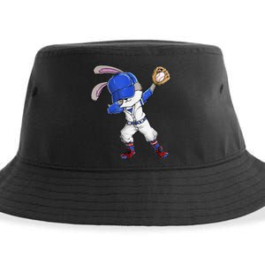 Dabbing Bunny Easter Day Baseball Catcher Happy Easter Sustainable Bucket Hat