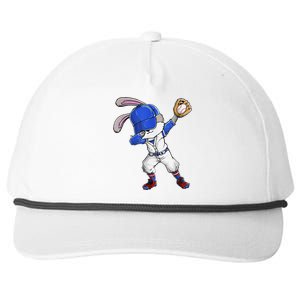 Dabbing Bunny Easter Day Baseball Catcher Happy Easter Snapback Five-Panel Rope Hat