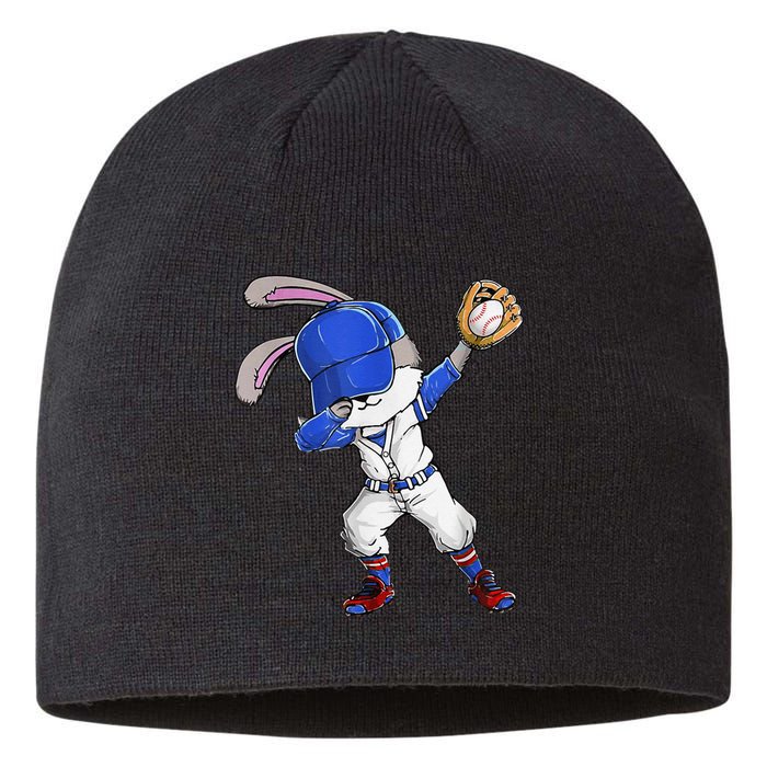 Dabbing Bunny Easter Day Baseball Catcher Happy Easter Sustainable Beanie