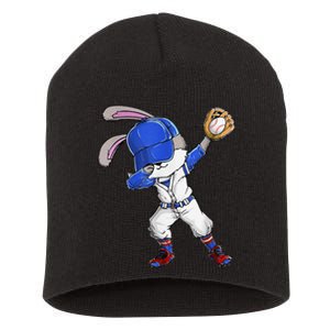 Dabbing Bunny Easter Day Baseball Catcher Happy Easter Short Acrylic Beanie