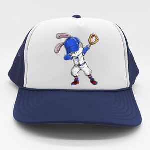 Dabbing Bunny Easter Day Baseball Catcher Happy Easter Trucker Hat