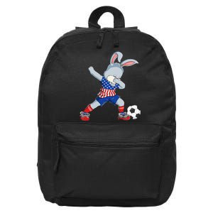 Dabbing Bunny Easter Day Soccer Happy Easter 16 in Basic Backpack