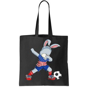 Dabbing Bunny Easter Day Soccer Happy Easter Tote Bag