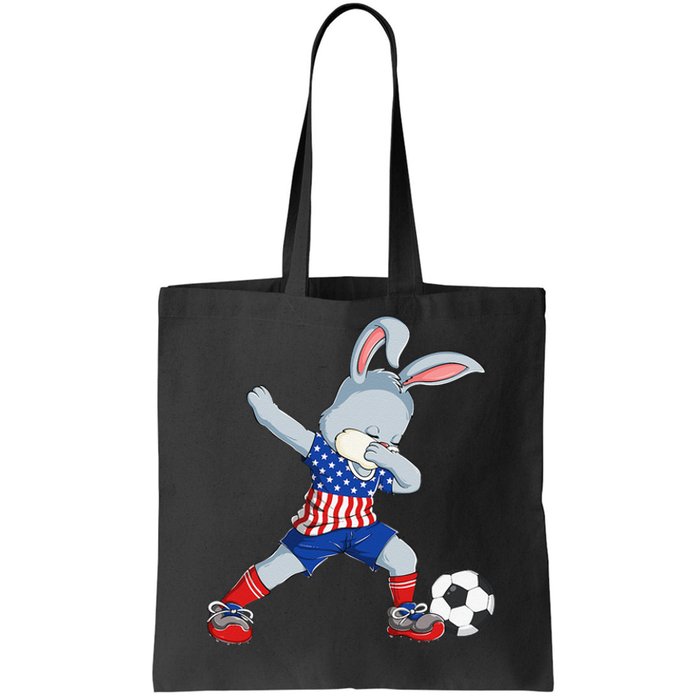 Dabbing Bunny Easter Day Soccer Happy Easter Tote Bag