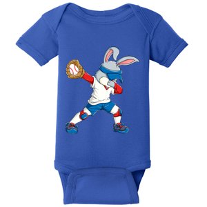 Dabbing Bunny Easter Day Baseball Catcher Happy Easter Cool Gift Baby Bodysuit