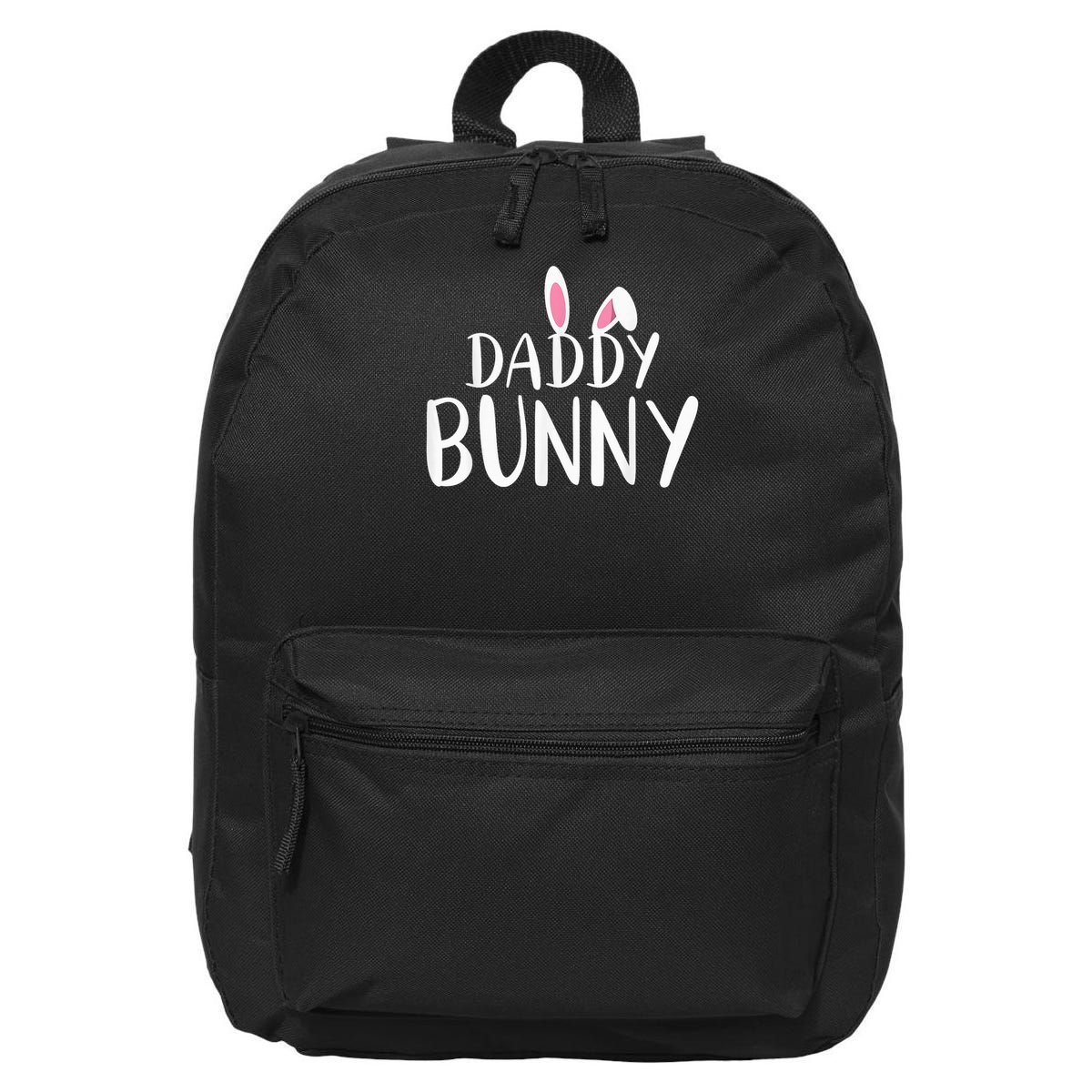 Daddy Bunny Easter Pregnant Mom Matching Couples 16 in Basic Backpack