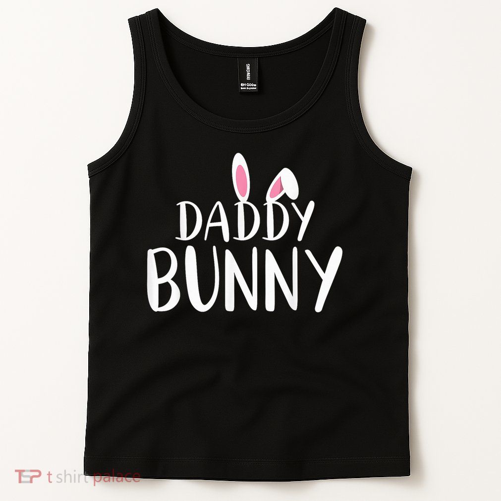 Daddy Bunny Easter Pregnant Mom Matching Couples Tank Top