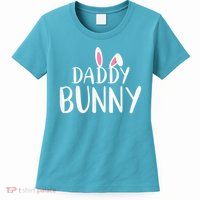 Daddy Bunny Easter Pregnant Mom Matching Couples Womens T-Shirt