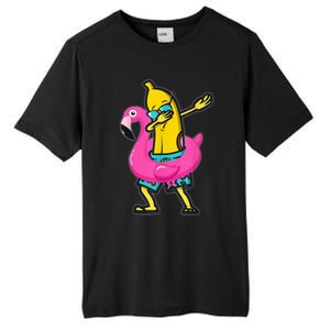 Dabbing Banana Flamingo Float Summer Tropical Fruit Hawaii Tall Fusion ChromaSoft Performance T-Shirt