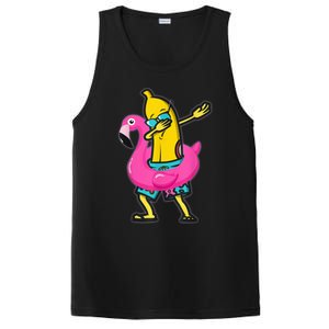 Dabbing Banana Flamingo Float Summer Tropical Fruit Hawaii PosiCharge Competitor Tank