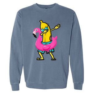 Dabbing Banana Flamingo Float Summer Tropical Fruit Hawaii Garment-Dyed Sweatshirt