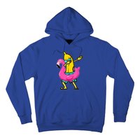 Dabbing Banana Flamingo Float Summer Tropical Fruit Hawaii Hoodie