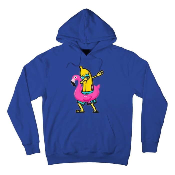 Dabbing Banana Flamingo Float Summer Tropical Fruit Hawaii Hoodie