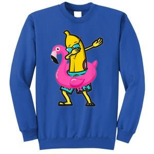 Dabbing Banana Flamingo Float Summer Tropical Fruit Hawaii Sweatshirt