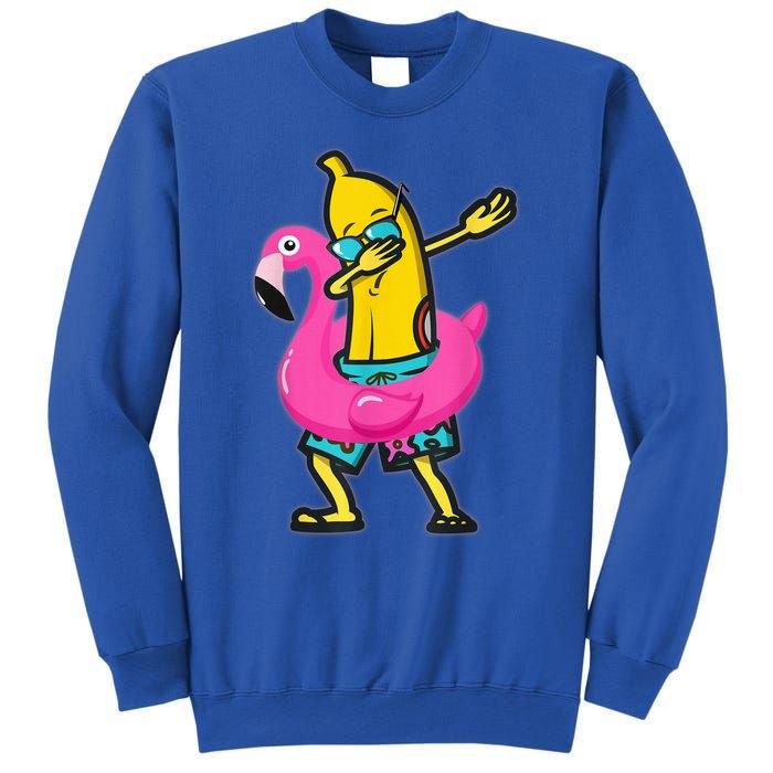 Dabbing Banana Flamingo Float Summer Tropical Fruit Hawaii Sweatshirt