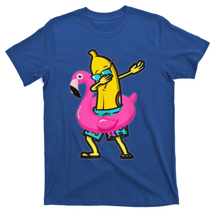 Dabbing Banana Flamingo Float Summer Tropical Fruit Hawaii T-Shirt