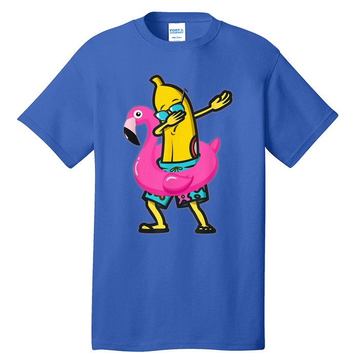 Dabbing Banana Flamingo Float Summer Tropical Fruit Hawaii Tall T-Shirt