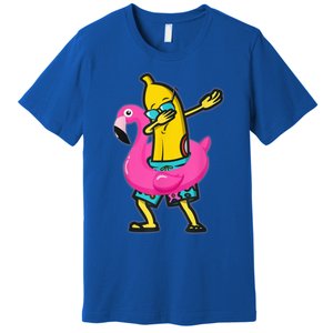 Dabbing Banana Flamingo Float Summer Tropical Fruit Hawaii Premium T-Shirt