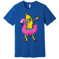 Dabbing Banana Flamingo Float Summer Tropical Fruit Hawaii Premium T-Shirt