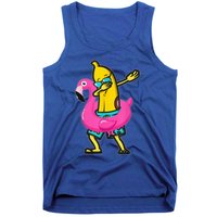 Dabbing Banana Flamingo Float Summer Tropical Fruit Hawaii Tank Top