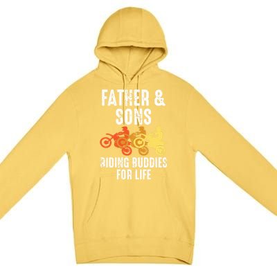 Dirt Bike Father And Son Riding Buddies For Life Cool Gift Premium Pullover Hoodie