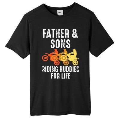 Dirt Bike Father And Son Riding Buddies For Life Cool Gift Tall Fusion ChromaSoft Performance T-Shirt