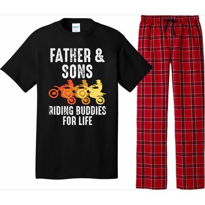 Dirt Bike Father And Son Riding Buddies For Life Cool Gift Pajama Set