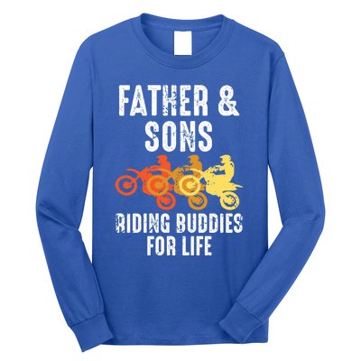 Dirt Bike Father And Son Riding Buddies For Life Cool Gift Long Sleeve Shirt