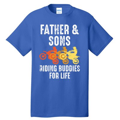 Dirt Bike Father And Son Riding Buddies For Life Cool Gift Tall T-Shirt