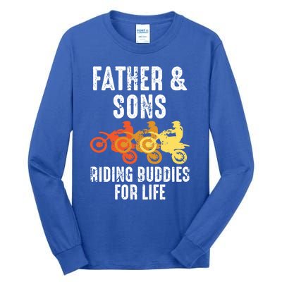 Dirt Bike Father And Son Riding Buddies For Life Cool Gift Tall Long Sleeve T-Shirt