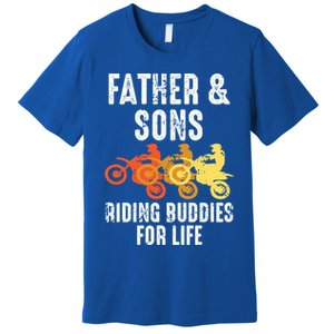 Dirt Bike Father And Son Riding Buddies For Life Cool Gift Premium T-Shirt