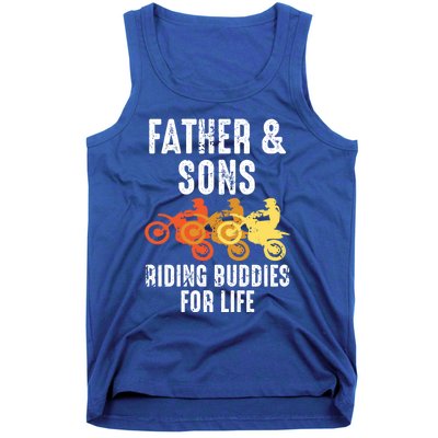 Dirt Bike Father And Son Riding Buddies For Life Cool Gift Tank Top