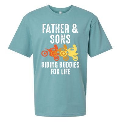 Dirt Bike Father And Son Riding Buddies For Life Cool Gift Sueded Cloud Jersey T-Shirt