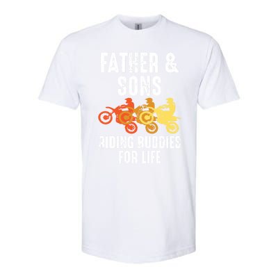 Dirt Bike Father And Son Riding Buddies For Life Cool Gift Softstyle CVC T-Shirt