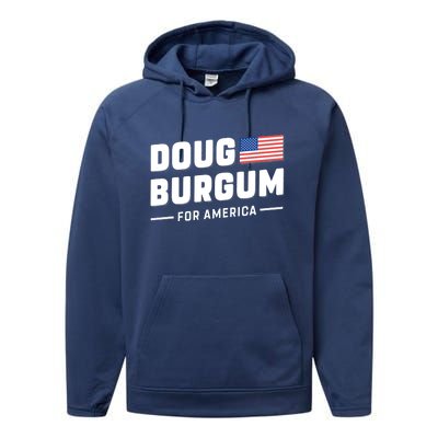 Doug Burgum For America 2024 Performance Fleece Hoodie