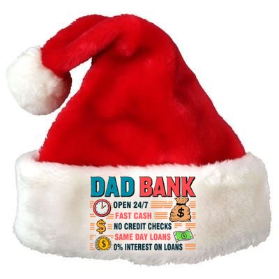 Dad Bank Fast Cash No Credits Checks Premium Christmas Santa Hat