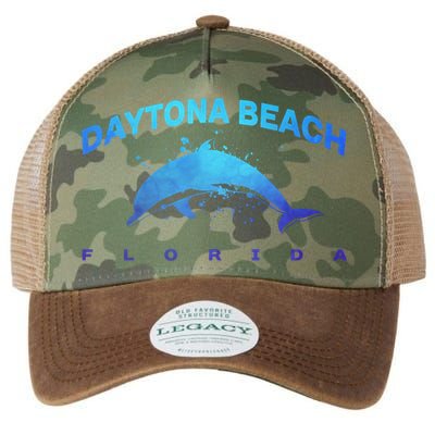 Daytona Beach Florida Dolphin Lover Spring Break Vacation Meaningful Gift Legacy Tie Dye Trucker Hat