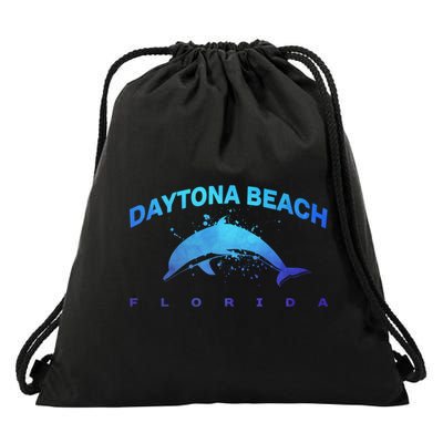 Daytona Beach Florida Dolphin Lover Spring Break Vacation Meaningful Gift Drawstring Bag