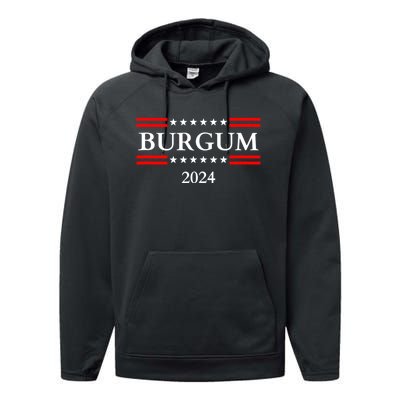 Doug Burgum For President 2024 Election Performance Fleece Hoodie