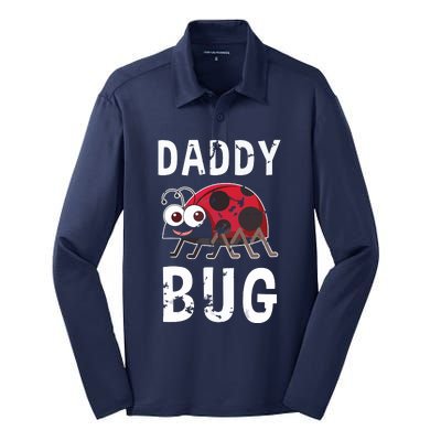 Daddy Bug Funny Ladybug Lover Cute Dad Fathers Day Gift Silk Touch Performance Long Sleeve Polo