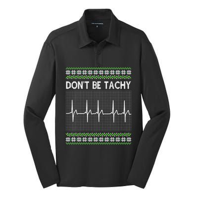 Dont Be For Tachy Ugly Christmas Silk Touch Performance Long Sleeve Polo