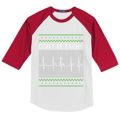 Dont Be For Tachy Ugly Christmas Kids Colorblock Raglan Jersey