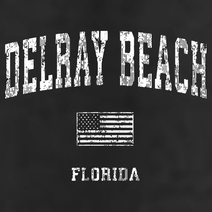 Delray Beach Florida Fl Vintage American Flag Beanie